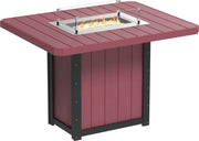 Lumin Fire Table 62 Rectangular CHB Bar
