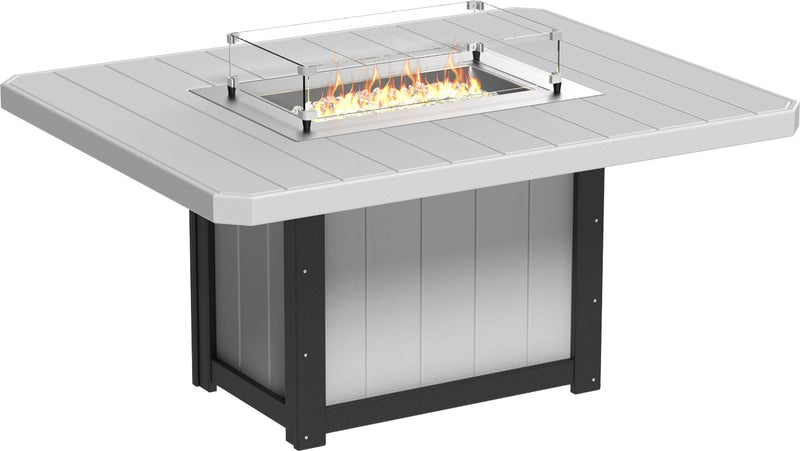 Lumin Fire Table 62 Rectangular DGB Dining