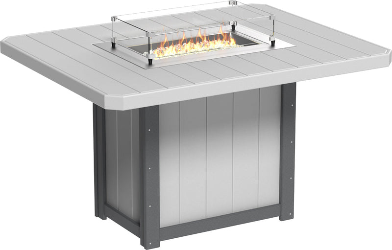 Lumin Fire Table 62 Rect. DGS Counter