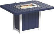 Lumin Fire Table 62 Rect PBW Counter