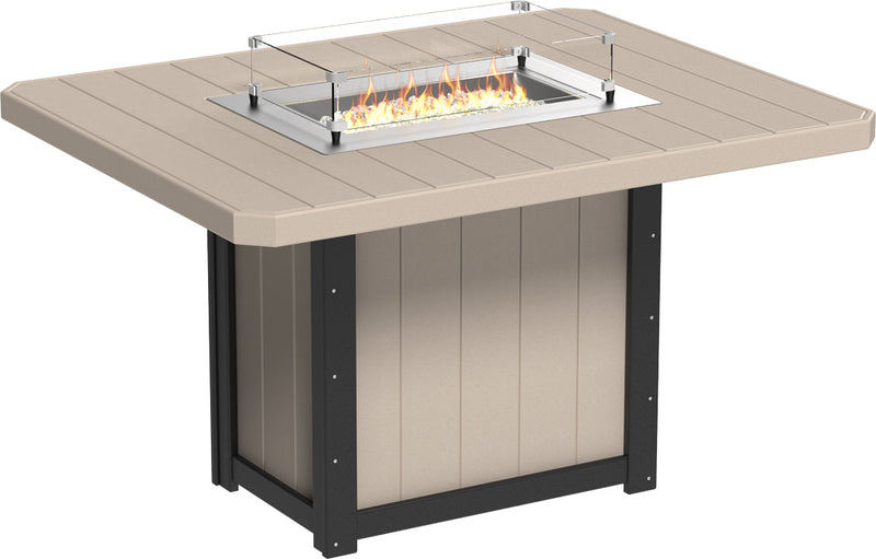 Lumin Fire Table 62 Rect. WWB Counter