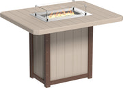Lumin Fire Table 62 Rect. WWCBR Bar