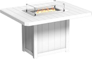 Lumin Fire Table 62 Rectangular White Counter