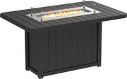 Lumin Fire Table 79 Rectangular Black Bar