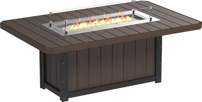 Lumin Fire Table 79 Rect BZWB Dining