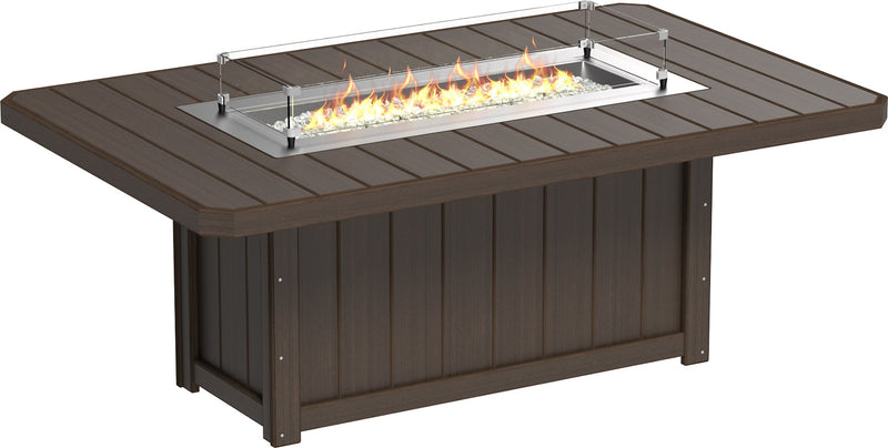 Lumin Fire Table 79 Rectangular BZW Dining