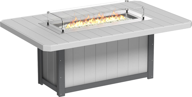 Lumin Fire Table 79 Rectangular DGS Dining