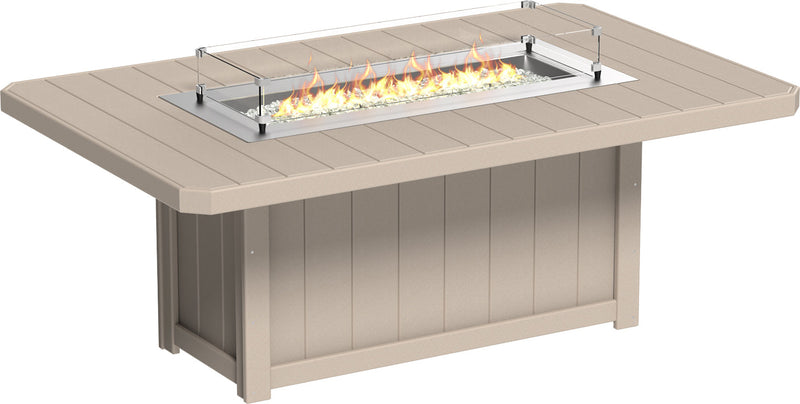 Lumin Fire Table 79 Rectangular WW Dining