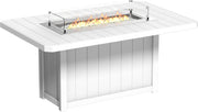 Lumin Fire Table 79 Rectangular White Counter
