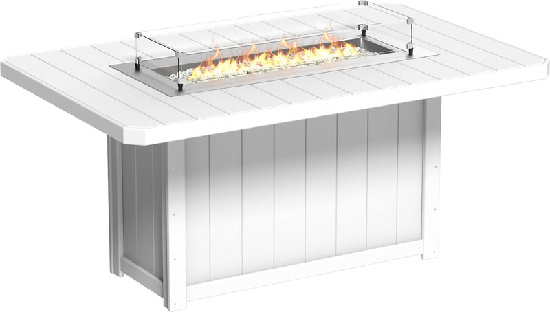 Lumin Fire Table 79 Rectangular White Counter