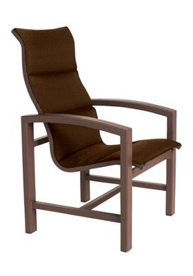 Lakeside Padded Sling High Back Dining Chair