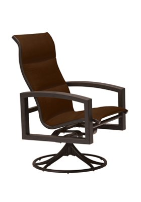Lakeside Padded Sling High Back Swivel Rocker
