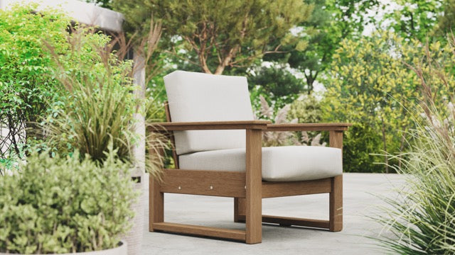 Lanai Deep Seating Chair Antique Mahogany-Canvas