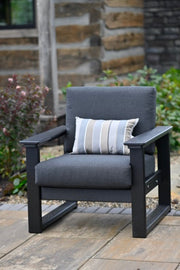 Lanai Deep Seating Chair Black-Spectrum Carbon