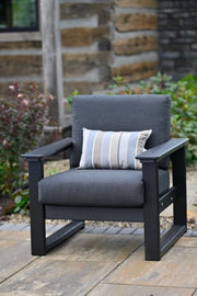 Lanai Deep Seating Chair Black-Spectrum Carbon