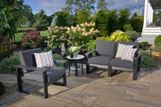Lanai Deep Seating Chair Loveseat Black-Spectrum Carbon 1