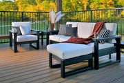 Lanai Deep Seating Chair Sofa Ottoman Black-Canvas