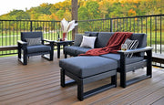 Lanai Deep Seating Chair Sofa Ottoman Black-Spectrum Carbon