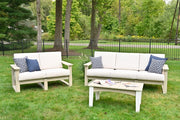 Lanai Deep Seating Loveseat Sofa Birch-Canvas