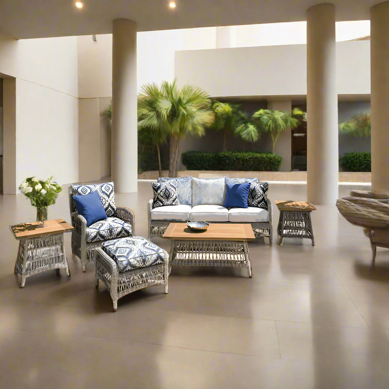 Lloyd Flanders Mackinac 6-Piece Woven Vinyl Sofa Set