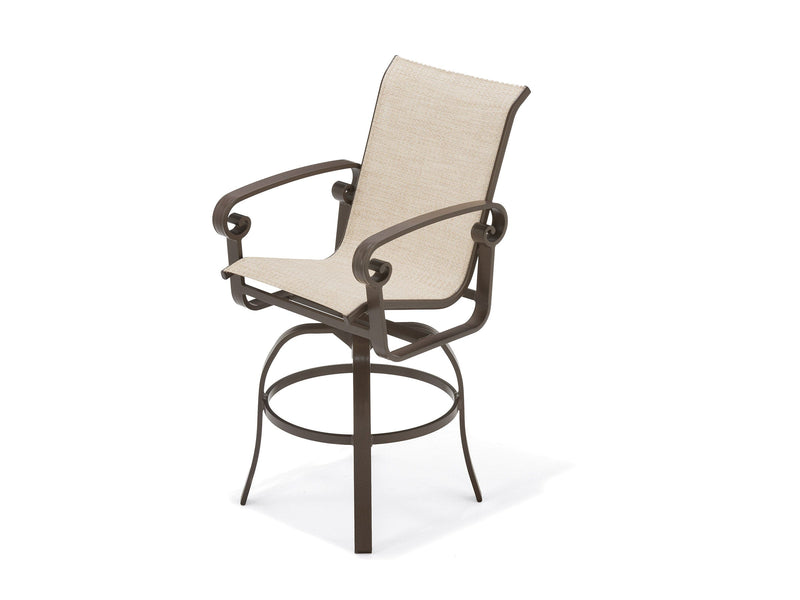 Palazzo Sling Swivel Bar Stool with Arms