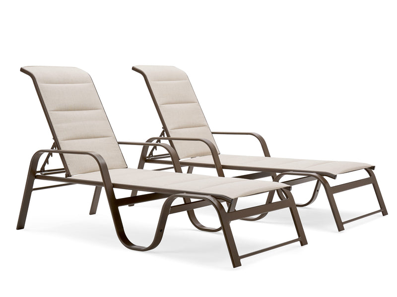 Key West Padded Sling Stackable Adjustable Chaise