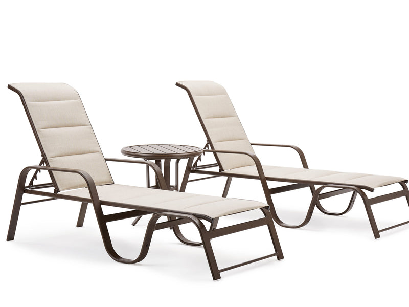 Key West Padded Sling Stackable Adjustable Chaise