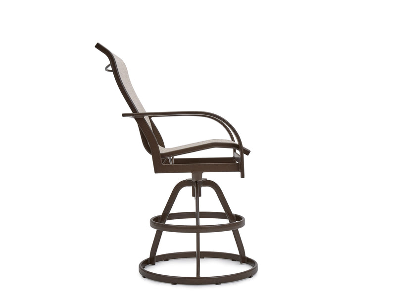 Key West Sling High Back Swivel Bar Stool