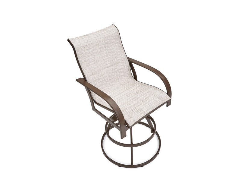 Key West Sling High Back Swivel Bar Stool