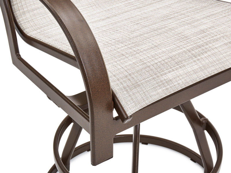 Key West Sling High Back Swivel Bar Stool