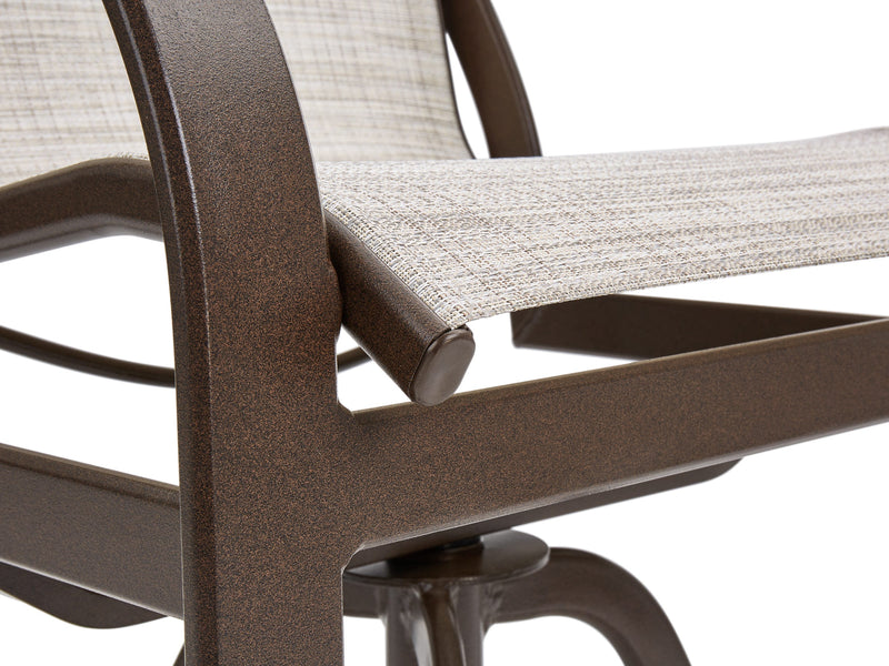 Key West Sling High Back Swivel Bar Stool