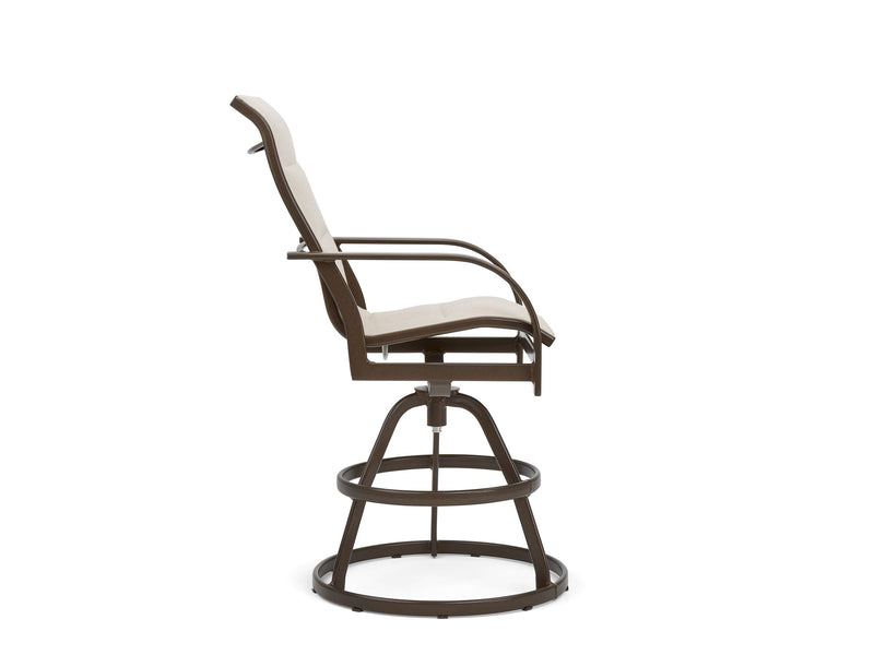 Key West Padded Sling High Back Swivel Bar Stool