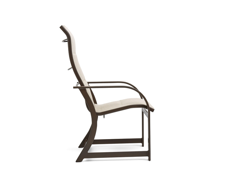 Key West Padded Sling Ultra High Back Dining Chair