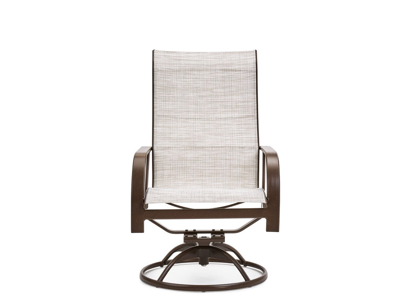 Key West Sling Ultra High Back Swivel Rocker Dining Chair