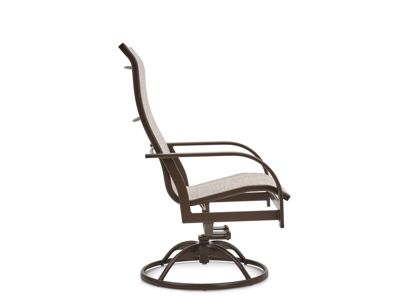 Key West Sling Ultra High Back Swivel Rocker Dining Chair