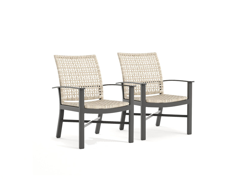Jasper Woven Dining Stationary Arm Dining Chair