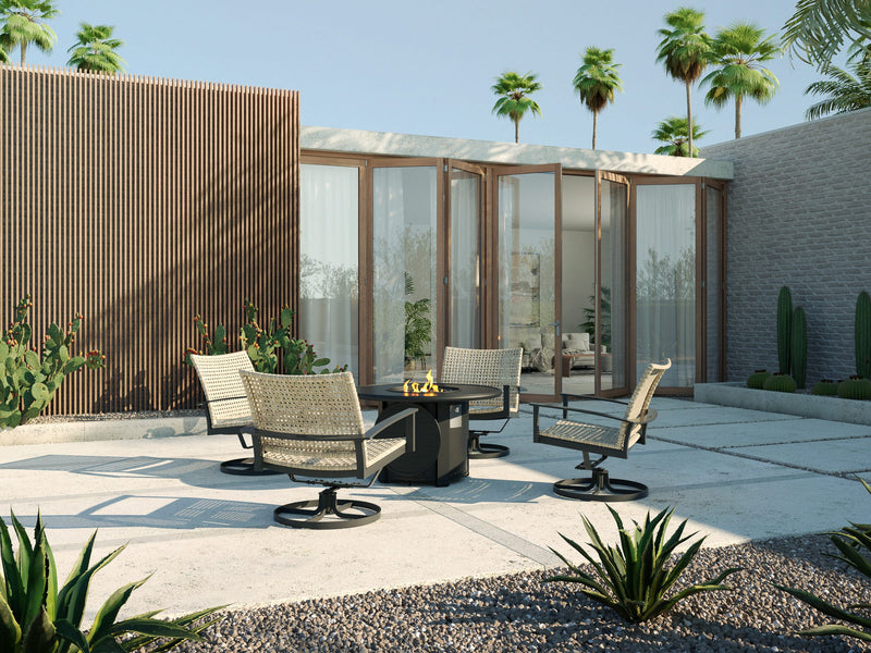 Jasper Woven Seating Swivel Lounge Chair