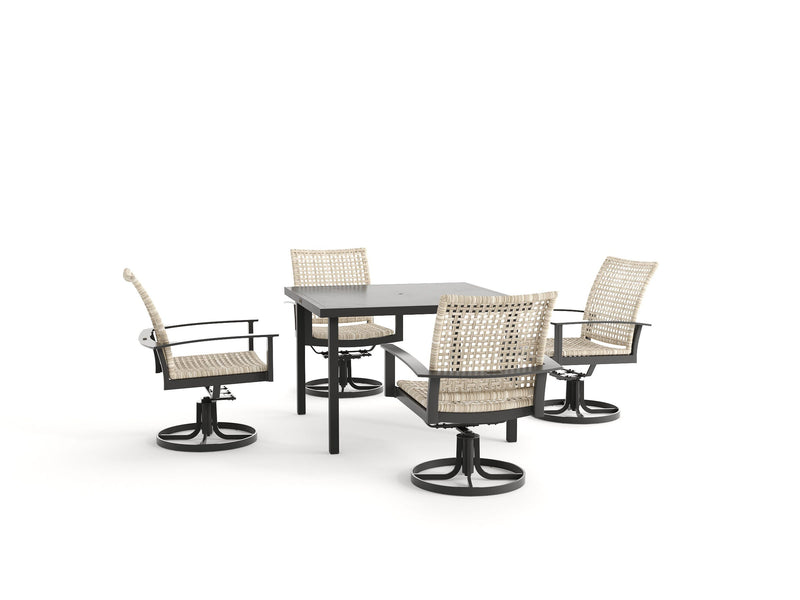 Jasper Woven Dining Swivel Dining Chair