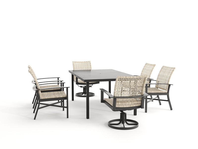 Jasper Woven Dining Swivel Dining Chair