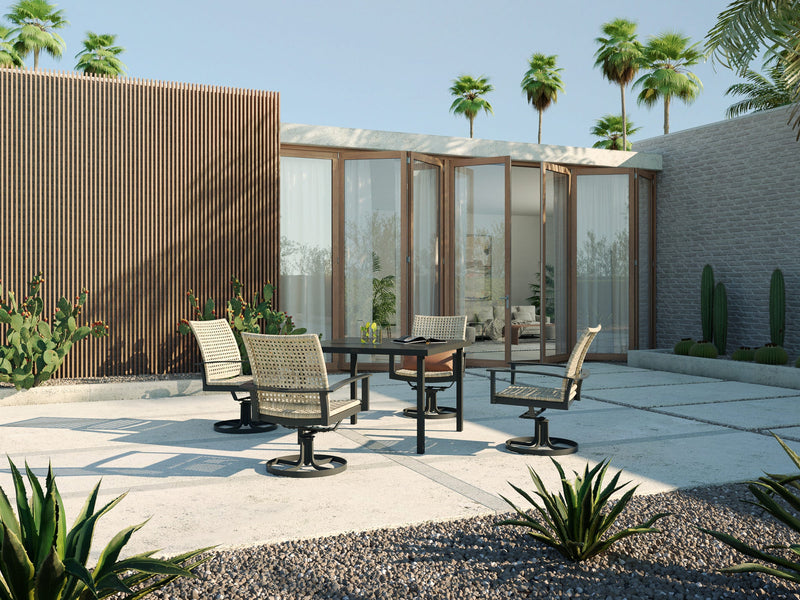 Jasper Woven Dining Swivel Dining Chair