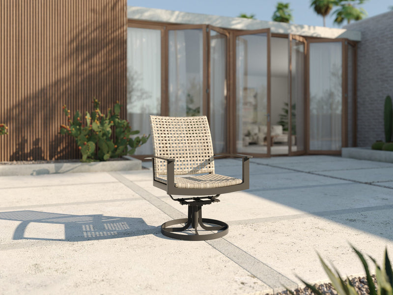 Jasper Woven Dining Swivel Dining Chair
