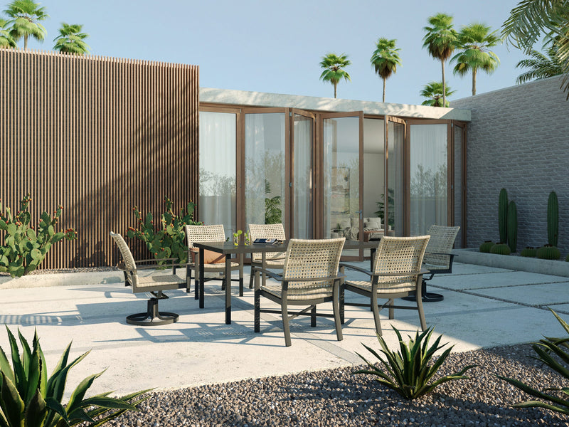 Jasper Woven Dining Swivel Dining Chair