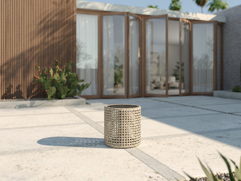 18" Round Woven Side Table