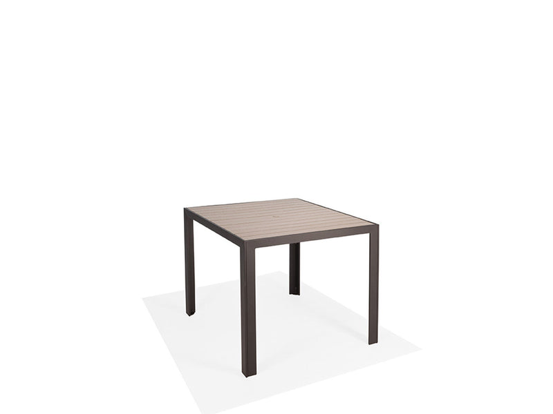 Hamilton 42" Sq. Bar Height Table (HDPE) w/umb hole, (surface mountable)