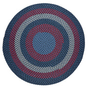 Manhattan Evening Sky braided indoor/outdoor rug by Rhody Rug — round