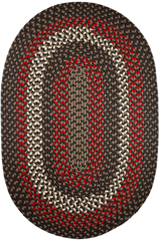 Manhattan Velvet braided indoor/outdoor rug by Rhody Rug — oval