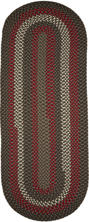 Manhattan Velvet braided indoor/outdoor rug by Rhody Rug — oval runner
