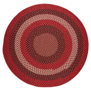 Manhattan Red Brick braided indoor/outdoor rug by Rhody Rug — round
