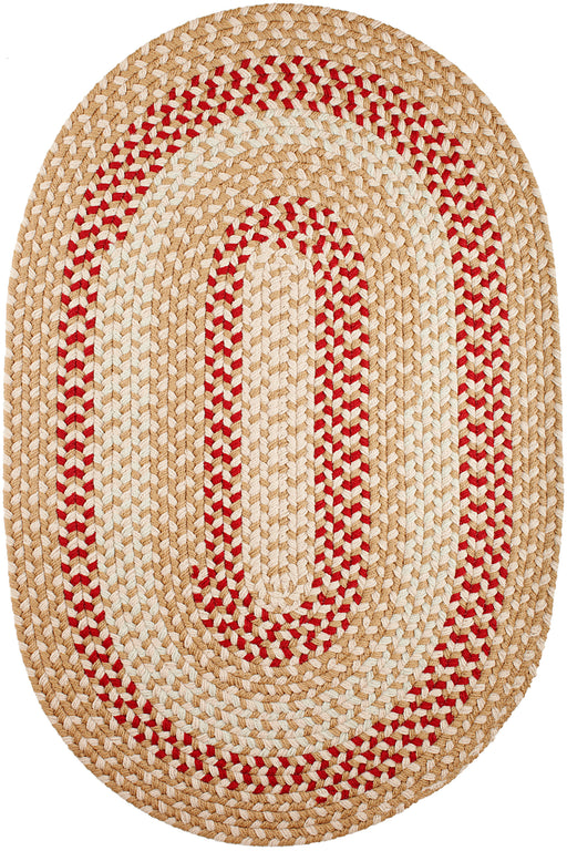 Manhattan Natural braided indoor/outdoor rug by Rhody Rug — oval