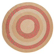 Manhattan Natural braided indoor/outdoor rug by Rhody Rug — round